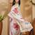White floral printed saree