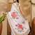 White floral printed saree