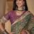 Green green silk blend printed sarees