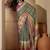 Green green silk blend printed sarees