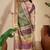 Green green silk blend printed sarees
