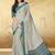 Cream printed saree