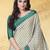 Cream printed saree