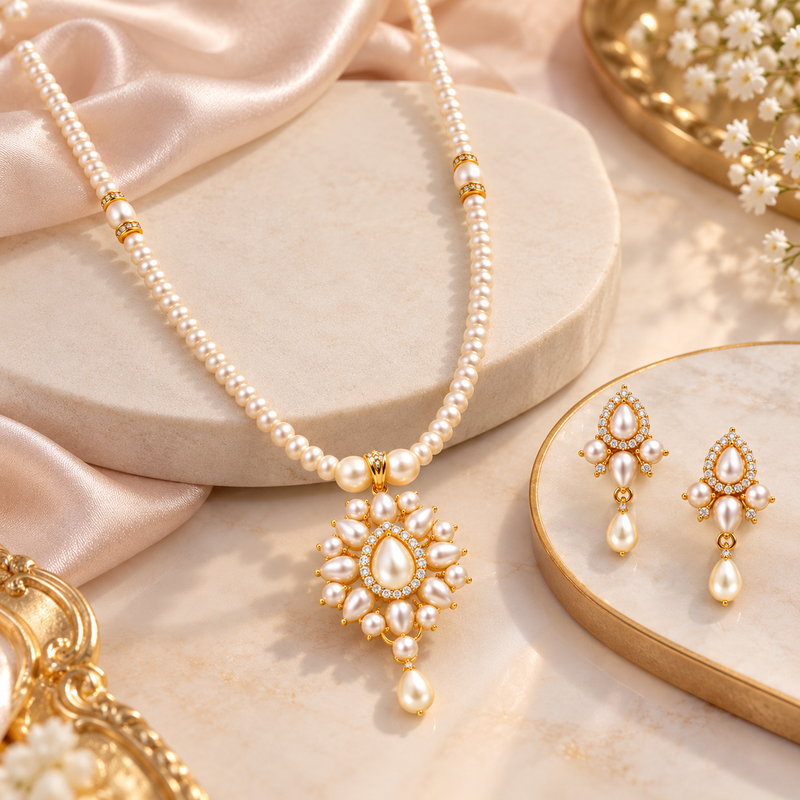 Certified Pearls Celestial Teardrop Heritage Set