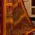 Maroon printed saree with blouse piece