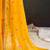 Yellow women geometric embellished sequinned  chiffon designer saree
