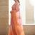 Peach embellished sarees with unstitched blouse piece