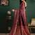 Maroon woven design printed tussar saree with unstiched blouse piece