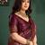 Maroon woven design printed tussar saree with unstiched blouse piece