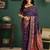 Blue woven design saree with blouse piece