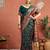 Green woven design tussar saree with blouse