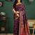 Purple woven design saree with unstitched blouse piece