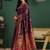 Purple woven design saree with unstitched blouse piece