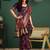 Purple woven design saree with unstitched blouse piece