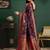 Purple woven design saree with unstitched blouse piece