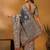 Navy blue kalamkari printed banarasi saree with matching blouse