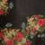 Black black organza printed saree