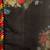 Black black organza printed saree