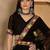 Black embroidered saree with blouse piece