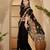 Black embroidered saree with blouse piece