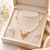 Certified Pearls Royal Gold Halo Necklace Set