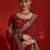 Maroon georgette embroidered saree with matching blouse