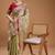 Green embroidered sarees