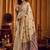 Cream woven design khadi sarees with unstiched blouse