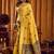 Mustard woven design khadi sarees  with unstiched blouse
