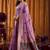 Lavender woven design khadi sarees  with unstiched blouse