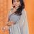 Grey sequinned embellished  georgette saree