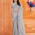 Grey sequinned embellished  georgette saree