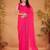 Pink embellished sequinned georgette saree