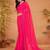 Pink embellished sequinned georgette saree