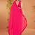 Pink embellished sequinned georgette saree