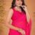 Pink embellished sequinned georgette saree