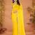 Yellow embellished georgette saree with matching blouse
