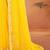 Yellow embellished georgette saree with matching blouse