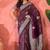 Lavender ethnic motifs woven design zari banarasi saree