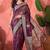 Lavender ethnic motifs woven design zari banarasi saree