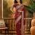 Maroon woven design banarasi saree with blouse piece