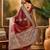Maroon woven design banarasi saree with blouse piece