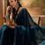 Teal embellished saree withblousepiece