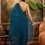 Teal embellished saree withblousepiece