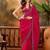 Magenta embellished saree with unstitched blouse