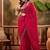 Magenta embellished saree with unstitched blouse