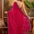 Magenta embellished saree with unstitched blouse