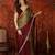 Gold sequinned tissue designer saree