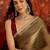 Gold sequinned tissue designer saree