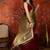 Gold sequinned tissue designer saree